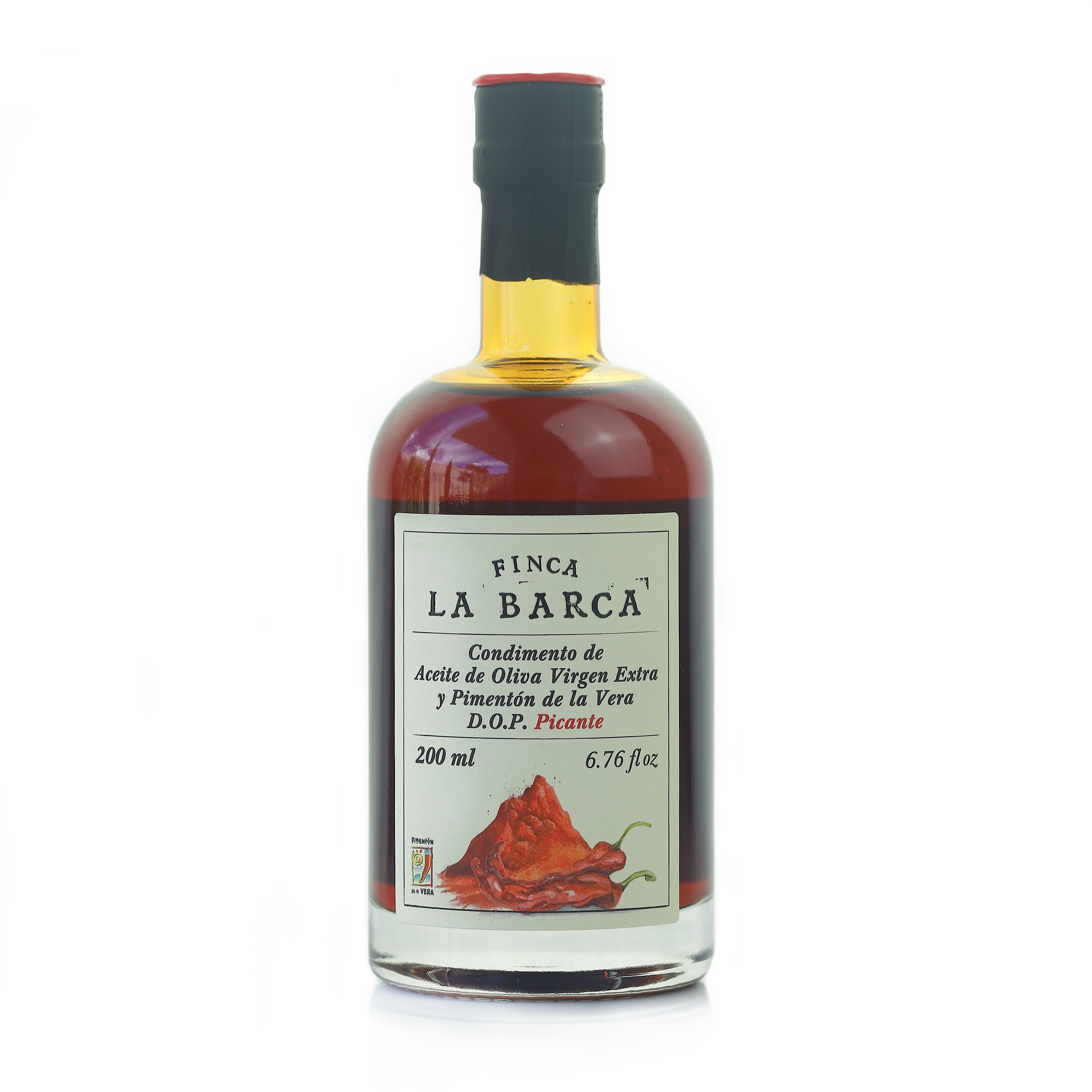 Condimento de Aceite de Oliva Virgen Extra y Pimentón de La Vera Picante D.O.P. 200 ml.